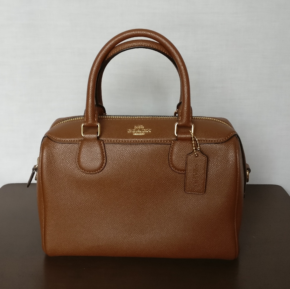 Coach Mini Bennett Satchel Leather Crossbody Brown